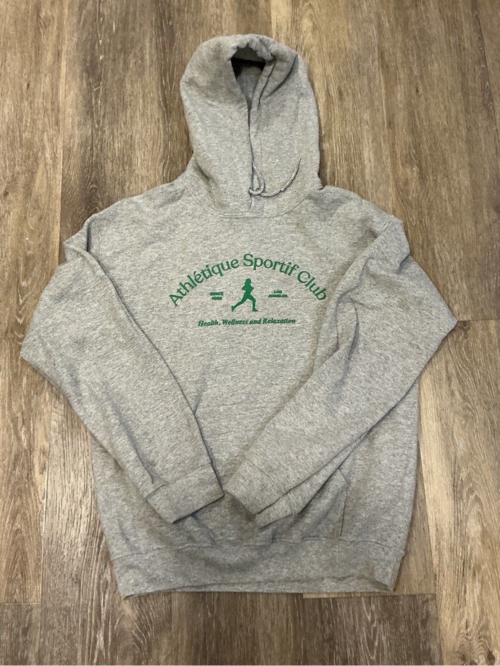PacSun Gray Hoodie with Green Athletic Logo